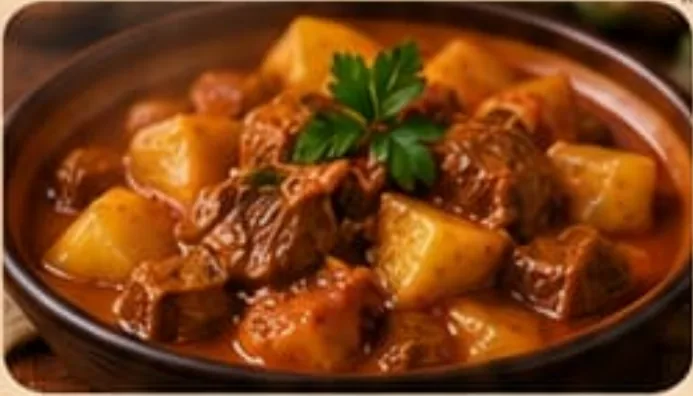 Rindsgulasch mit Naturkartoffeln